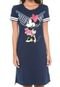 Vestido Cativa Disney Curto Minnie Azul-marinho - Marca Cativa Disney