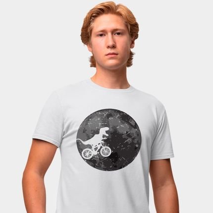 Camisa Camiseta Genuine Grit Masculina Estampada Algodão 30.1 ET Dinossauro - GG - Branco - Marca Genuine