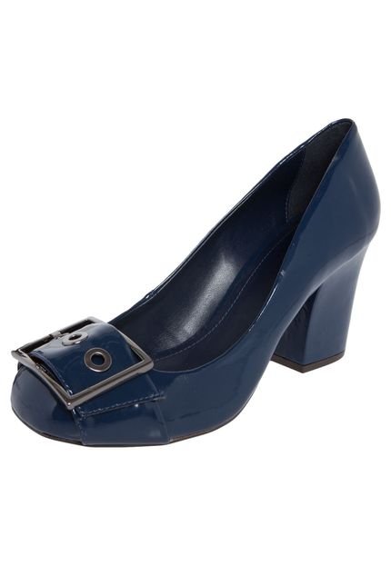 Scarpin My Shoes Fivela Azul - Marca My Shoes