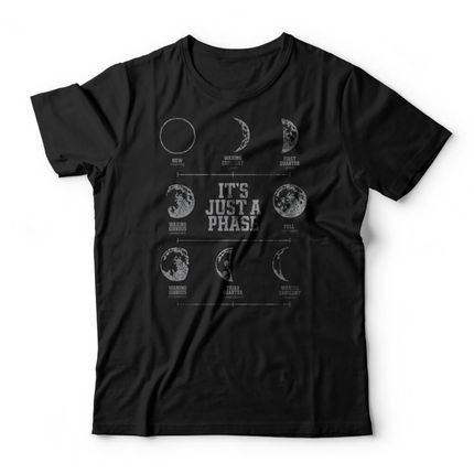 Camiseta Fases Da Lua - Preto - Marca Studio Geek 