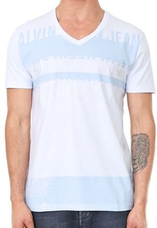 Camiseta Calvin Klein Jeans Estampada Branca - Compre Agora