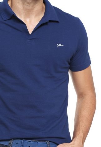 Camisa Polo Yachtsman Logo Azul