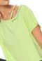 Camiseta Cropped Colcci Fitness Recorte Verde - Marca Colcci Fitness