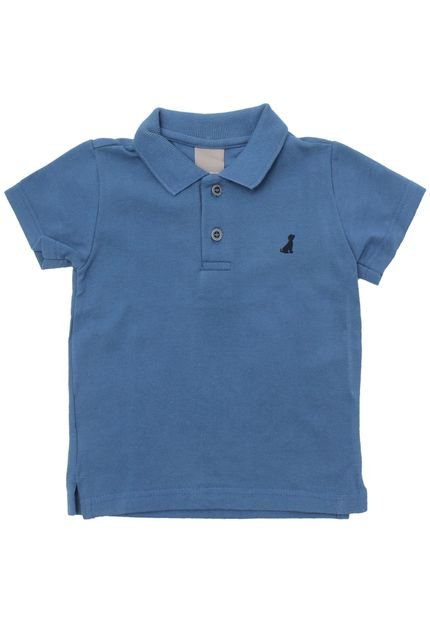 Camisa Polo Carinhoso Menino Liso Azul - Marca Carinhoso