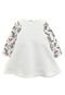 Vestido Milon Infantil Flores Branco - Marca Milon