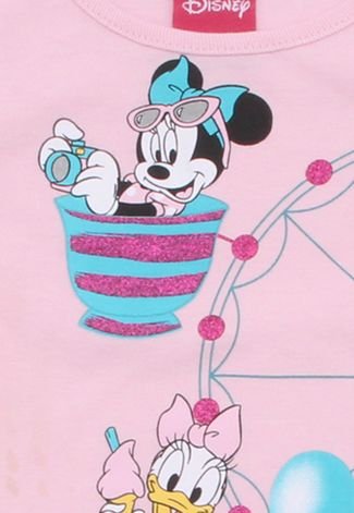 Blusa Disney Menina Minnie Rosa