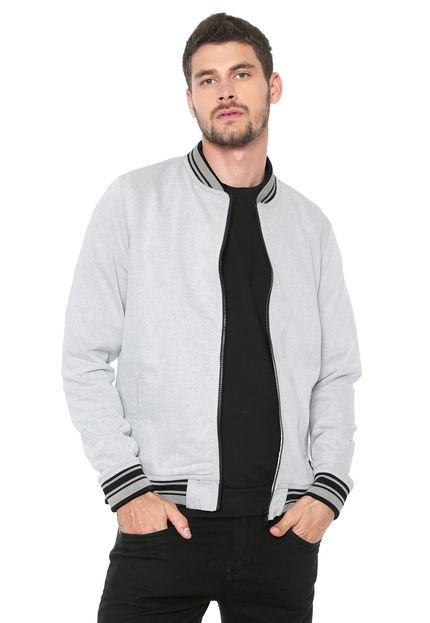 Jaqueta Bomber dimy Lettering Cinza - Marca Dimy