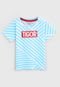 Camiseta Tigor T. Tigre Infantil Listras Azul/Branco - Marca Tigor T. Tigre