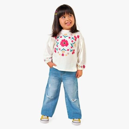 Calça Jeans Infantil Nanai com Bolsos Funcionais Jeans - Marca Nanai