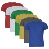 Kit 6 Camisetas Masculina Malha Fria Básica Lisa Gola Careca - Marca Zafina