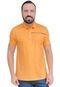 Polo Masculina Manga Curta Calvin Klein Logo Palito - Laranja - Marca Calvin Klein