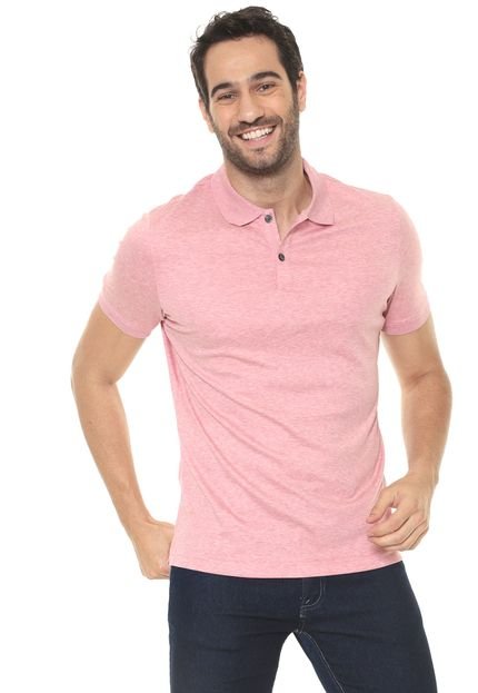 Camisa Polo Banana Republic Reta Luxury-Touch Rosa - Marca Banana Republic