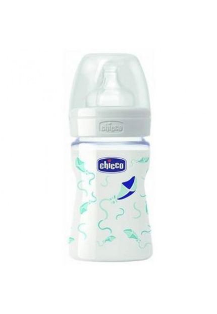 Mamadeira de Vidro Chicco Well-Being 150ml Incolor. - Marca Chicco