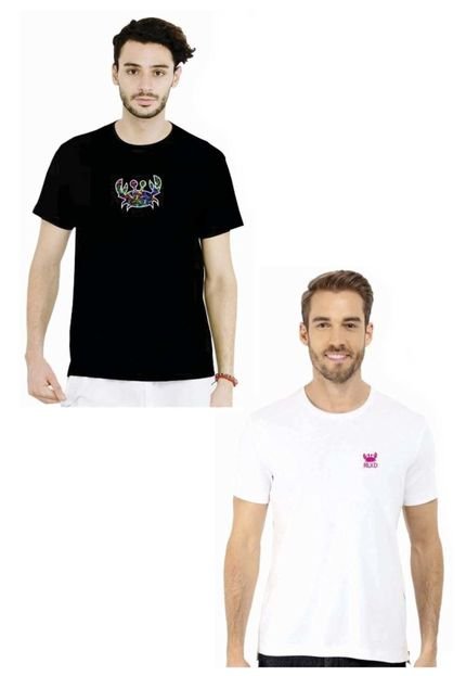 Kit Camiseta Manga Curta Relaxado EO Preto/Branco - Marca Relaxado