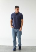 Camisa Polo Tommy Jeans Reta Icon Bordado Azul - Marca Tommy Jeans