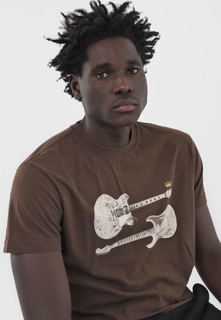 Camiseta Osklen Guitarras Marrom - Marca Osklen