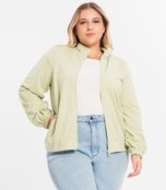 Jaqueta Plus Size Feminina Moletinho Secret Glam Verde - Marca Secret Glam