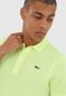 Camisa Polo Lacoste Reta Lisa Neon Amarela - Marca Lacoste