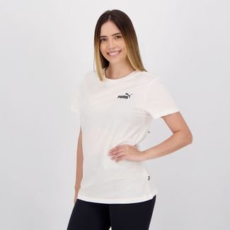 Camiseta Puma Essential Small Logo Feminina Branca