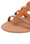 Rasteira DAFITI SHOES Gladiadora Hotfix Caramelo - Marca DAFITI SHOES