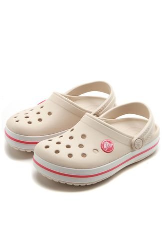 Babuche Crocs Menina Perfuros Off-White - Compre Agora | Tricae Brasil