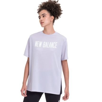 Camiseta Feminina New Balance Relentless Print Lilás - Marca New Balance