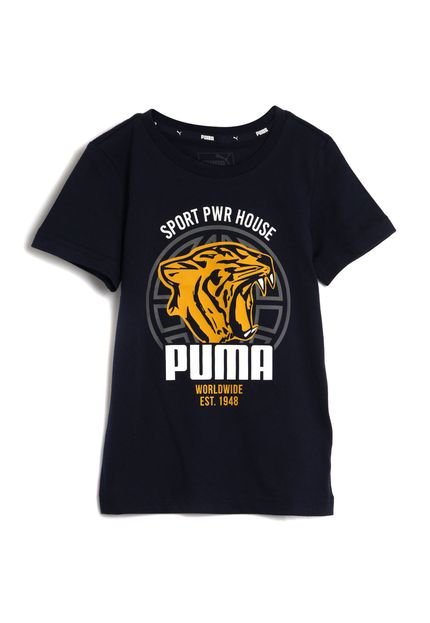 Camiseta Puma Menino Estampa Preta - Marca Puma