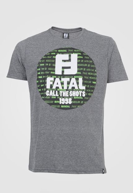 Camiseta Fatal Lettering Grafite - Marca Fatal