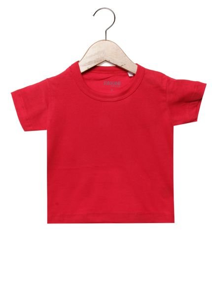 Camiseta Manga Curta Fakini Baby Menino Vermelho - Marca Fakini