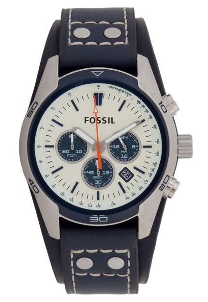 Relógio Fossil CH30510XN Prata/Azul-Marinho - Marca Fossil