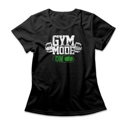 Camiseta Feminina Gym Mode On - Preto - Marca Studio Geek 