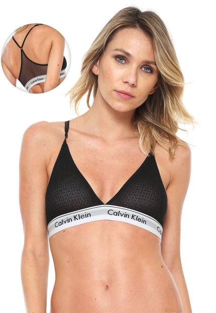 Top Calvin Klein Underwear Triângulo Modern Preto - Marca Calvin Klein Underwear