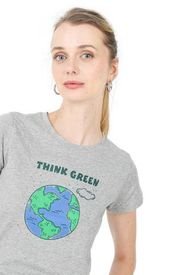 Camiseta Gris Jaspe Oscuro Womanpotsherd Verde