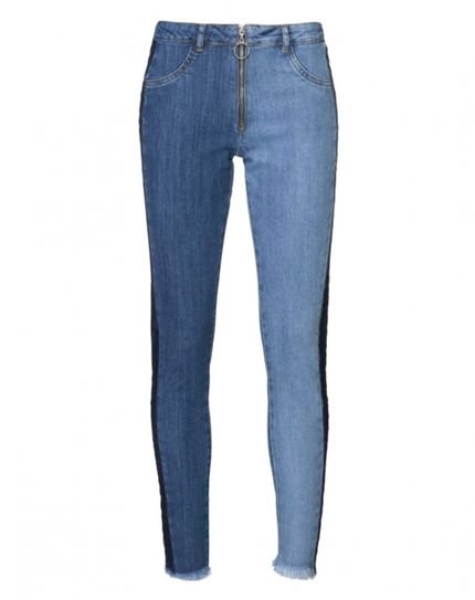 Calça AMARO Jeans Skinny Tonalidades Azul Médio - Marca AMARO