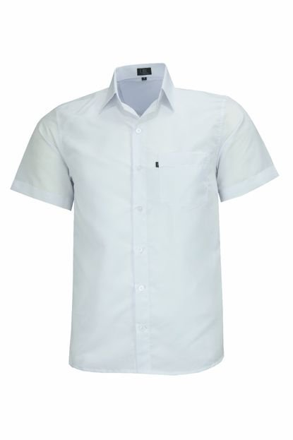 Camisa Manga Curta LBL Lisa Não Amassa 3028 Branco - Marca LBL