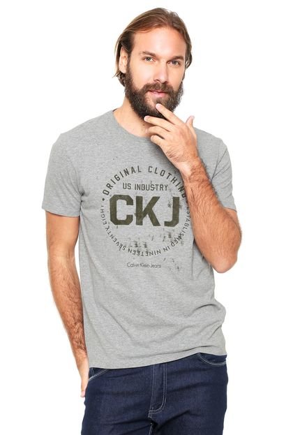 Camiseta Calvin Klein Jeans Círculo Cinza - Marca Calvin Klein Jeans