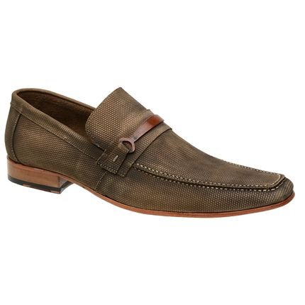 Sapato Mocassim Malbork Esporte Fino Em Couro Oliva 63920NO - Marca Malbork