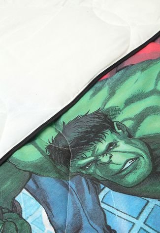 Edredon Solteiro Lepper Avengers 150x210 cm Verde