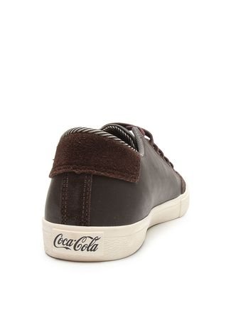 Tênis Couro Coca Cola Shoes Imola Marrom