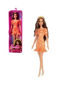 Barbie Fashionistas - Vestido Estampado Floral Naranja Barbie