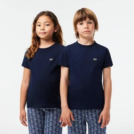 Camiseta Lacoste em jérsei de algodão liso Azul - Marca Lacoste