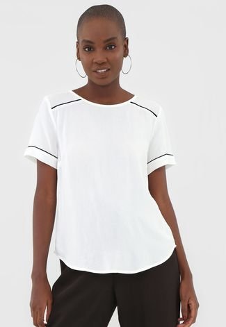 Blusa Hering Recortes Off-White