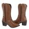 Bota em Couro Western Texana Bico Fino Country Feminina Conhaque Rado Shoes - Marca RADO SHOES