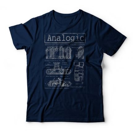 Camiseta Analog Camera - Azul Marinho - Marca Studio Geek 