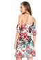 Vestido Ciganinha Lily Fashion Curto Flores Bege - Marca Lily Fashion