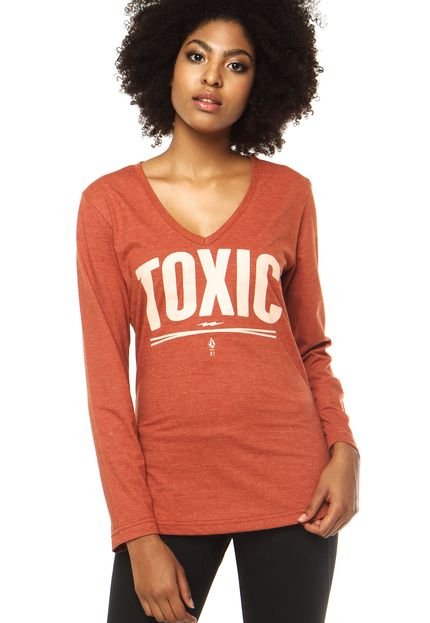 Camiseta Volcom Toxic Laranja - Marca Volcom