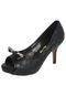 Peep Toe Santa Lolla Pespontos Preto - Marca Santa Lolla