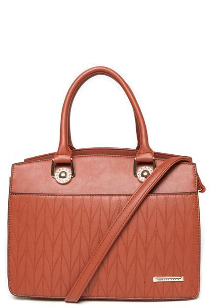 Bolsa Tiracolo Queens Textura Caramelo - Marca Queens