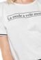 Camiseta Ana Hickmann Retilínea Branca - Marca Ana Hickmann