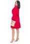 Vestido Curto Transpassado Viscose Tassia vermelho - Marca Cia do Vestido